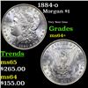 Image 1 : 1884-o Morgan Dollar $1 Grades Choice+ Unc