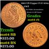 Image 1 : 1863 US Copper Civil War Token F-37/434a 1c Grades Choice Unc RB