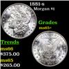 Image 1 : 1881-s Morgan Dollar $1 Grades GEM+ Unc