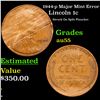 Image 1 : 1944-p Lincoln Cent Major Mint Error 1c Grades Choice AU