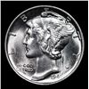 Image 2 : 1941-p Mercury Dime 10c Grades GEM++ Unc