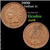 Image 1 : 1900 Indian Cent 1c Grades Choice AU/BU Slider