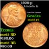 Image 1 : 1926-p Lincoln Cent 1c Grades GEM Unc RD