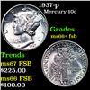 Image 1 : 1937-p Mercury Dime 10c Grades GEM++ FSB