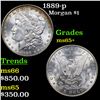 Image 1 : 1889-p Morgan Dollar $1 Grades GEM+ Unc