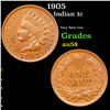 Image 1 : 1905 Indian Cent 1c Grades Choice AU/BU Slider