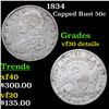 Image 1 : 1834 Capped Bust Half Dollar 50c Grades VF Details