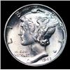 Image 2 : 1945-d Mercury Dime 10c Grades GEM+ FSB