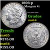 Image 1 : 1896-p Morgan Dollar $1 Grades Choice+ Unc
