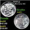 Image 1 : 1945-p Mercury Dime 10c Grades GEM+ Unc