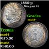 Image 1 : 1880-p Morgan Dollar $1 Grades Select+ Unc