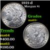 Image 1 : 1921-d Morgan Dollar $1 Grades Select+ Unc