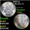 Image 1 : 1887-p Morgan Dollar $1 Grades Choice+ Unc