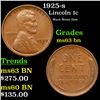 Image 1 : 1925-s Lincoln Cent 1c Grades Select Unc BN