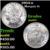 Image 1 : 1904-o Morgan Dollar $1 Grades GEM+ Unc