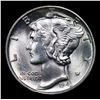 Image 2 : 1943-p Mercury Dime 10c Grades GEM++ Unc