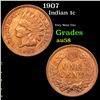 Image 1 : 1907 Indian Cent 1c Grades Choice AU/BU Slider