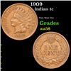 Image 1 : 1909 Indian Cent 1c Grades Choice AU/BU Slider