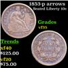 Image 1 : 1853-p arrows  Seated Liberty Dime 10c Grades vf++