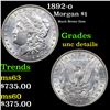 Image 1 : 1892-o Morgan Dollar $1 Grades Unc Details.