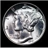 Image 2 : 1941-p Mercury Dime 10c Grades GEM++ Unc