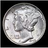 Image 2 : 1945-p Mercury Dime 10c Grades GEM Unc