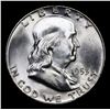 Image 2 : 1953-d Franklin Half Dollar 50c Grades Choice Unc+ FBL