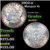Image 1 : 1902-o Morgan Dollar $1 Grades Choice+ Unc