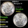 Image 1 : 1884-o Morgan Dollar $1 Grades Choice+ Unc