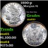 Image 1 : 1890-p Morgan Dollar $1 Grades Choice+ Unc
