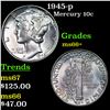 Image 1 : 1945-p Mercury Dime 10c Grades GEM++ Unc