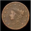 Image 2 : 1837 Med Letters Coronet Head Large Cent 1c Grades VF Details