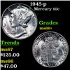 Image 1 : 1945-p Mercury Dime 10c Grades GEM++ Unc