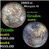 Image 1 : 1885-o Morgan Dollar $1 Grades Choice+ Unc