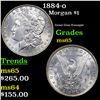 Image 1 : 1884-o Morgan Dollar $1 Grades GEM Unc