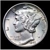 Image 2 : 1941-d Mercury Dime 10c Grades GEM+ FSB