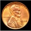 Image 2 : 1938-p Lincoln Cent 1c Grades GEM+ Unc RD