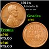 1911-s Lincoln Cent 1c Grades xf