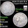 1836 Capped Bust Half Dollar O-103 R-4 50c Grades f+