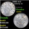 Image 1 : 1883 n/c Liberty Nickel 5c Grades Choice+ Unc