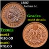 Image 1 : 1897 Indian Cent 1c Grades Unc Details