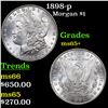 Image 1 : 1898-p Morgan Dollar $1 Grades GEM+ Unc