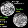 Image 1 : 1944-p Mercury Dime 10c Grades GEM+ Unc