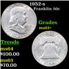 Image 1 : 1952-s Franklin Half Dollar 50c Grades Select+ Unc