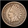Image 2 : 1863 Indian Cent 1c Grades vf++