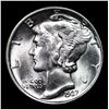 Image 2 : 1937-p Mercury Dime 10c Grades GEM++ Unc