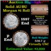 Image 1 : ***Auction Highlight***  AU/BU Slider Brinks Shotgun Morgan $1 Roll 1897 & P Ends Virtually UNC (fc)