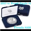 2017-w 1 oz .999 fine Proof Silver American Eagle orig box w/COA 1799 American Eagle One Ounce Uncir