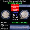 Image 1 : Buffalo Nickel Shotgun Roll in Old Bank Style 'Bell Telephone'  Wrapper 1926 & S Mint Ends