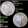 1902-s Morgan Dollar 1 Grades g+